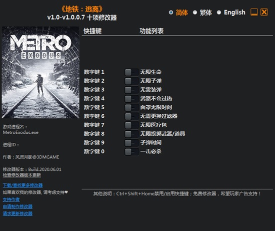 地铁离去修改器图片