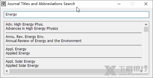 期刊缩写全称对照工具截图