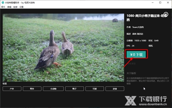 大拍档剪辑助手如何下载视频素材4