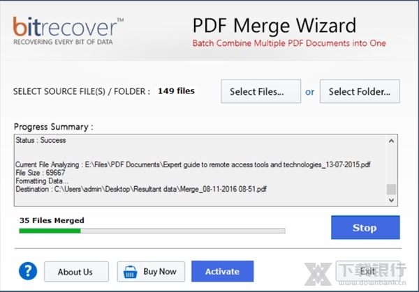 BitRecoverPDFMergeWizard图片7