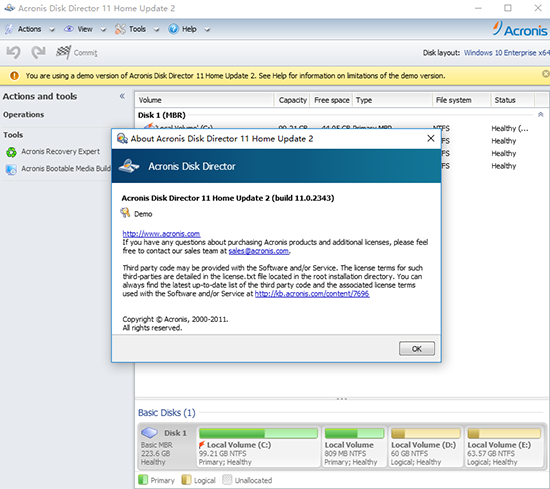 Acronis Disk Director