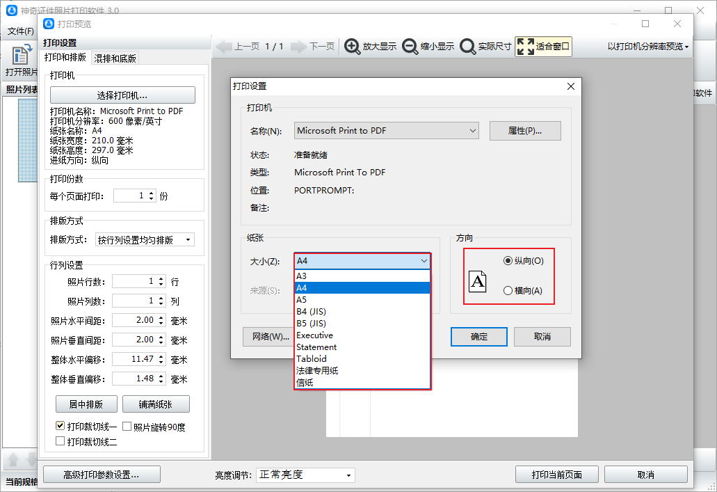 神奇证件照片打印软件截图2