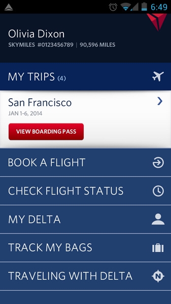 达美航空app截图