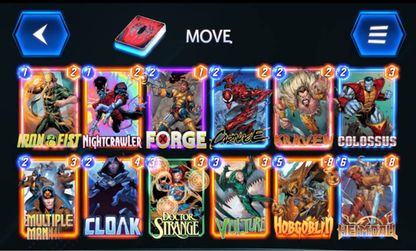 漫威终极逆转卡组推荐3