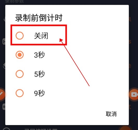 Vidma Recorder怎么关闭录制倒计时3